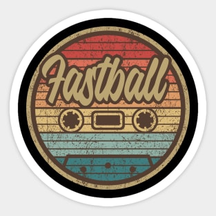 fastball cassette retro circle Sticker